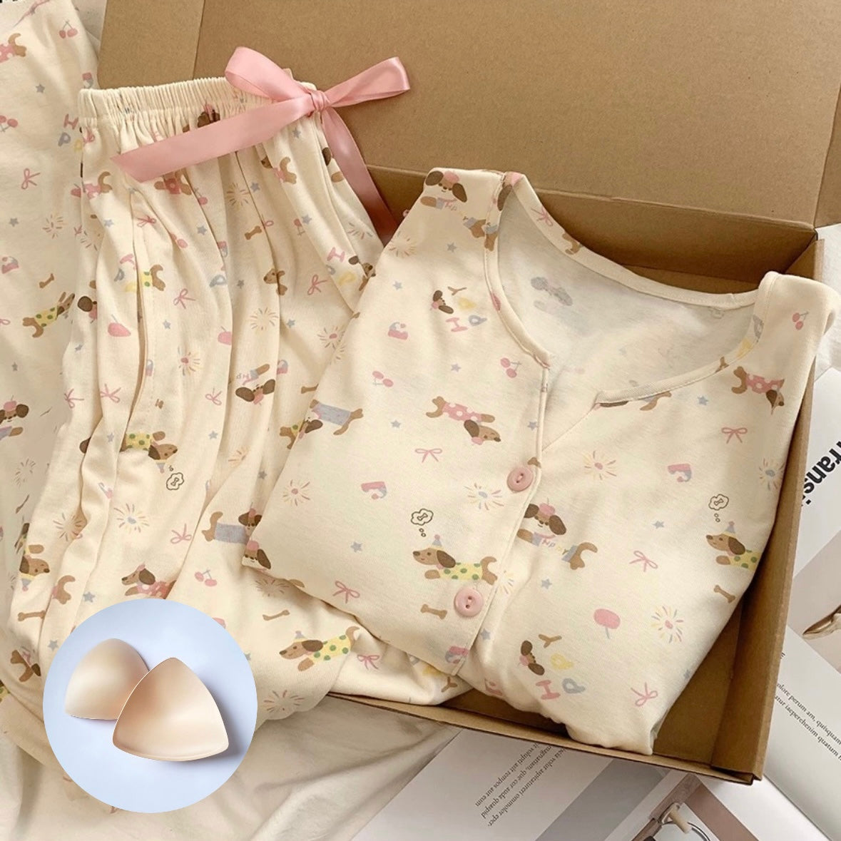 Doggo Delight Padded Nightsuit Set